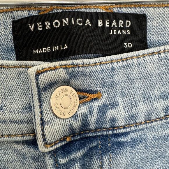 Veronica Beard Florence Flare Patch Pocket Jean in Cape - Picture 11 of 12